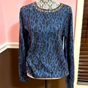 NWT Saks Fifth Avenue Cashmere Sweater, Navy Dusk, Large